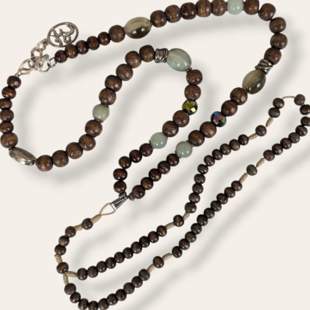 Wood & Glass Beaded Prayer Beads